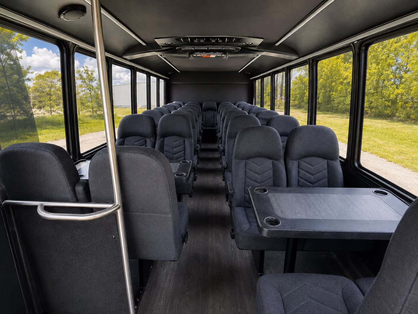 compton 20 passenger minibus interior