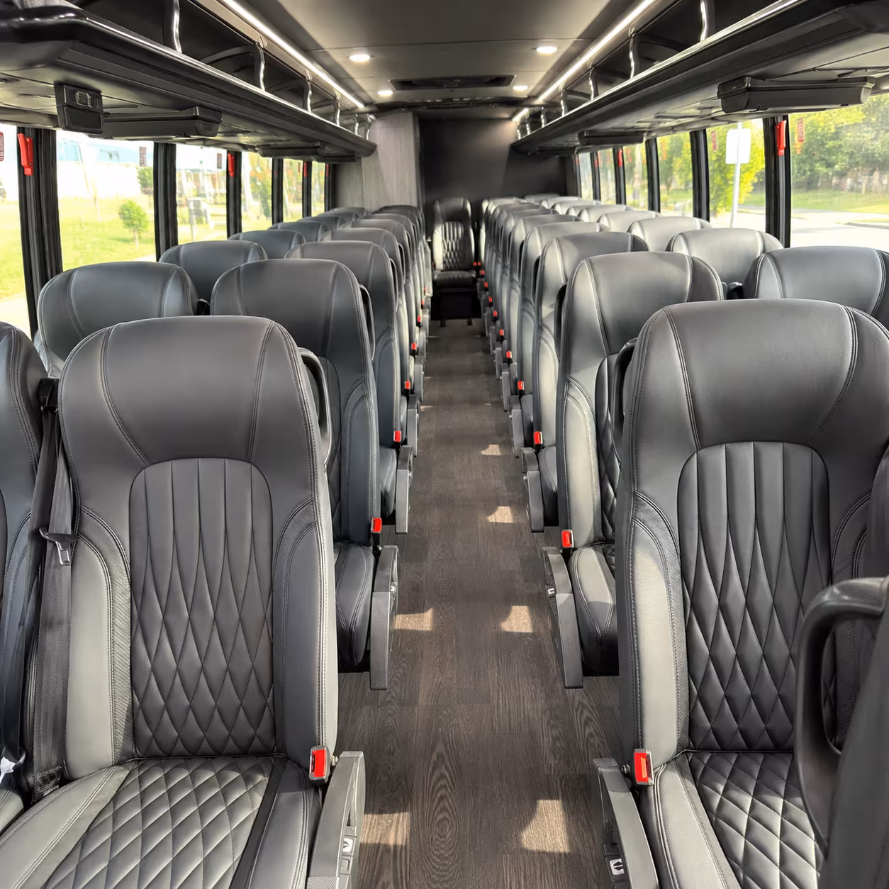 compton 28 passenger minibus interior
