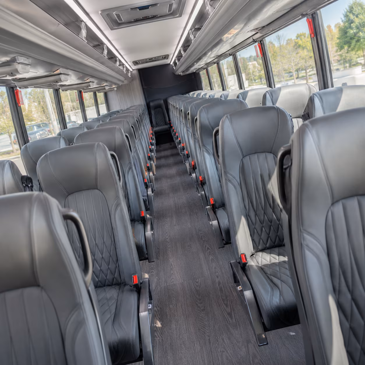 compton 30 passenger minibus inside