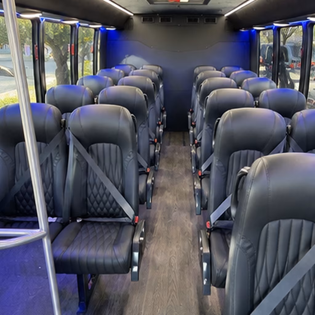 compton 30 passenger minibus interior